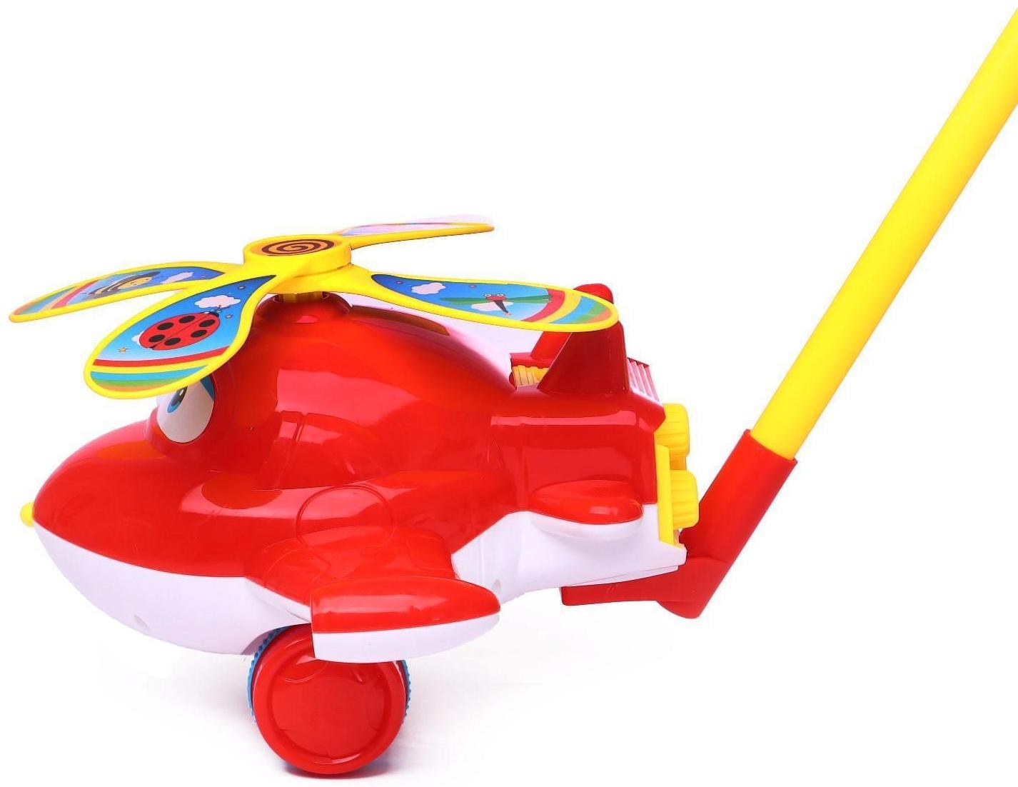 Каталка на палочке «Самолётик», цвета МИКС