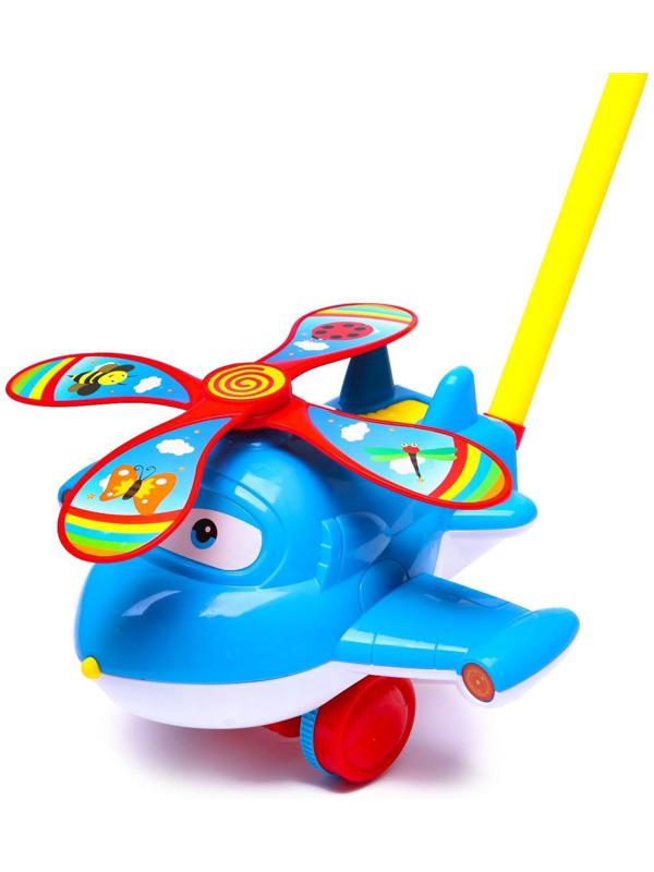 Каталка на палочке «Самолётик», цвета МИКС
