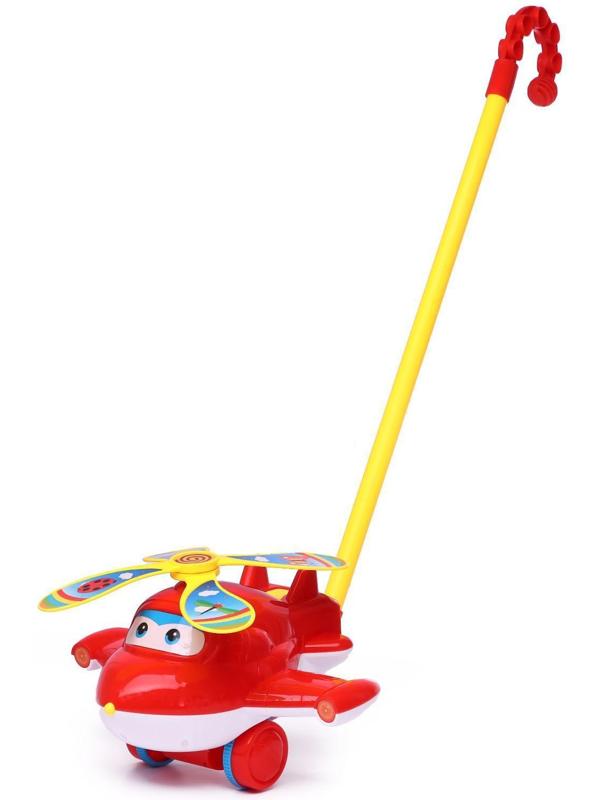 Каталка на палочке «Самолётик», цвета МИКС