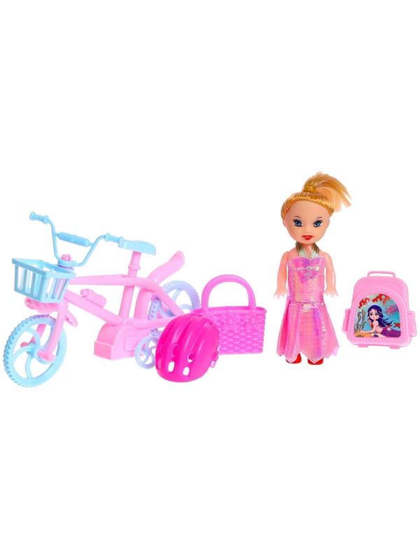 Кукла малышка «Катя» с велосипедом и аксессуарами МИКС