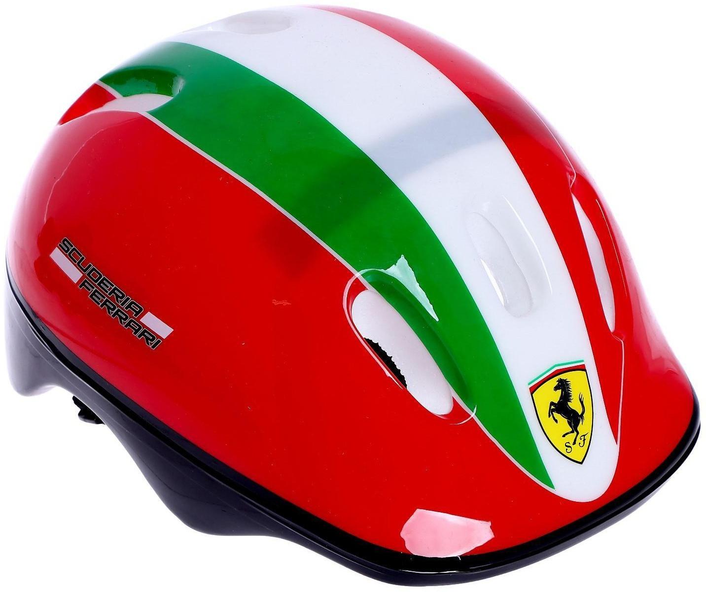 Набор роликовые коньки и защита Ferrari, р.29-32, цвет красный