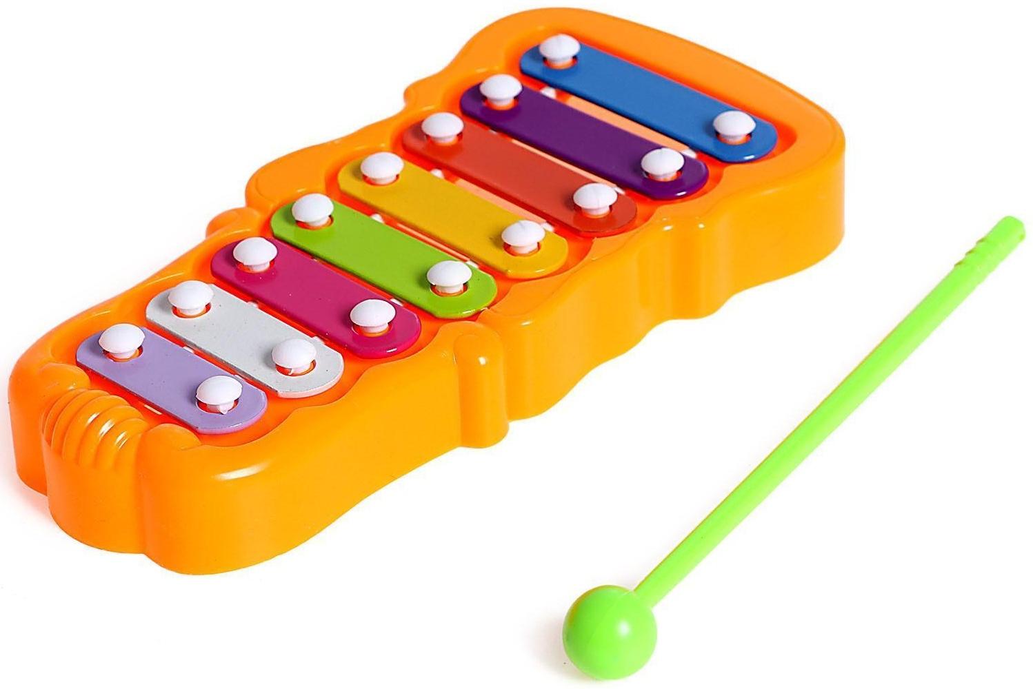 Игрушка музыкальная-металлофон «Звонкий», цвета МИКС