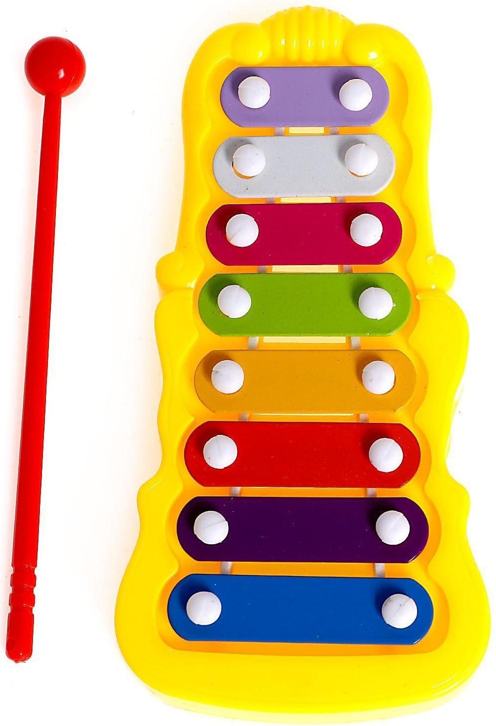 Игрушка музыкальная-металлофон «Звонкий», цвета МИКС