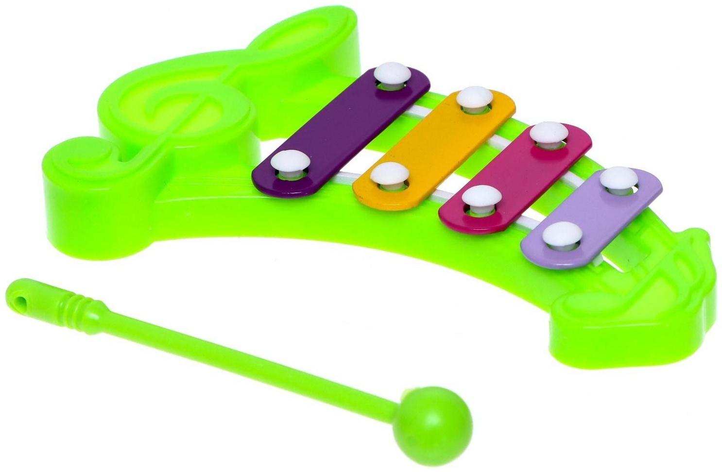 Игрушка музыкальная-металлофон «Нотка», цвета МИКС