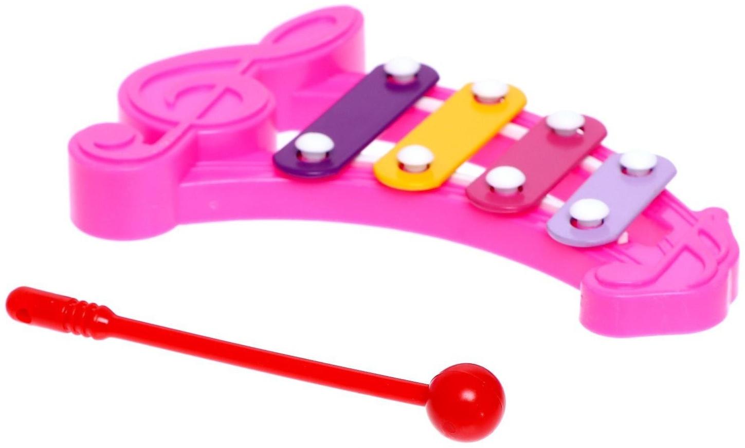 Игрушка музыкальная-металлофон «Нотка», цвета МИКС