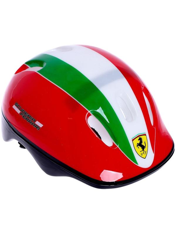 Набор роликовые коньки и защита Ferrari, р.33-36, цвет красный