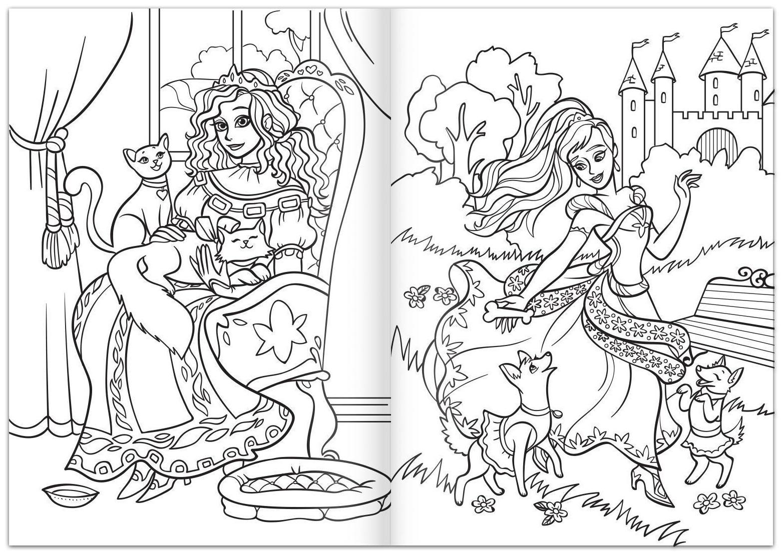 Большая раскраска «Для девочек», 68 стр., формат А4