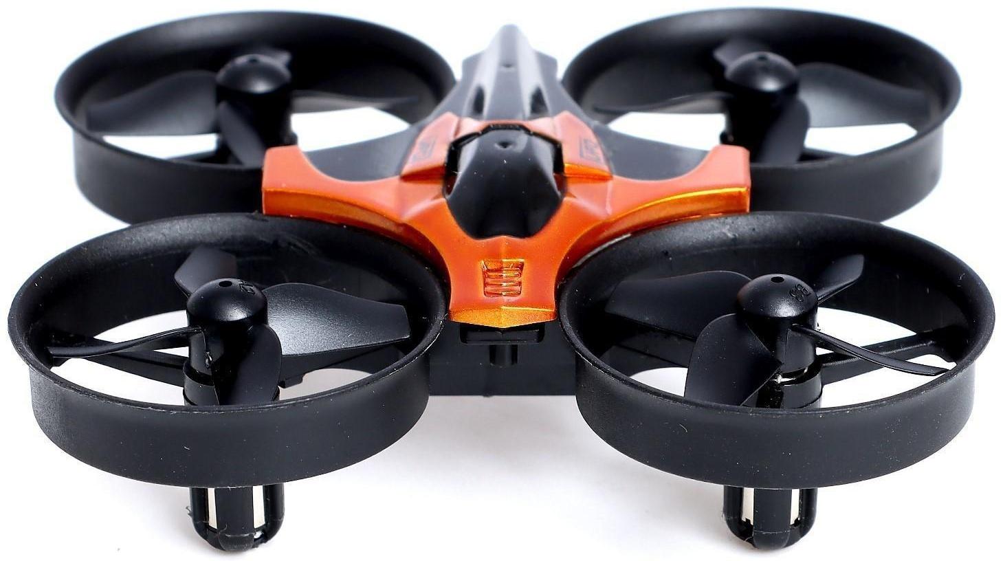 Квадрокоптер радиоуправляемый Flashdrone, работает от аккумулятора, цвет оранжевый