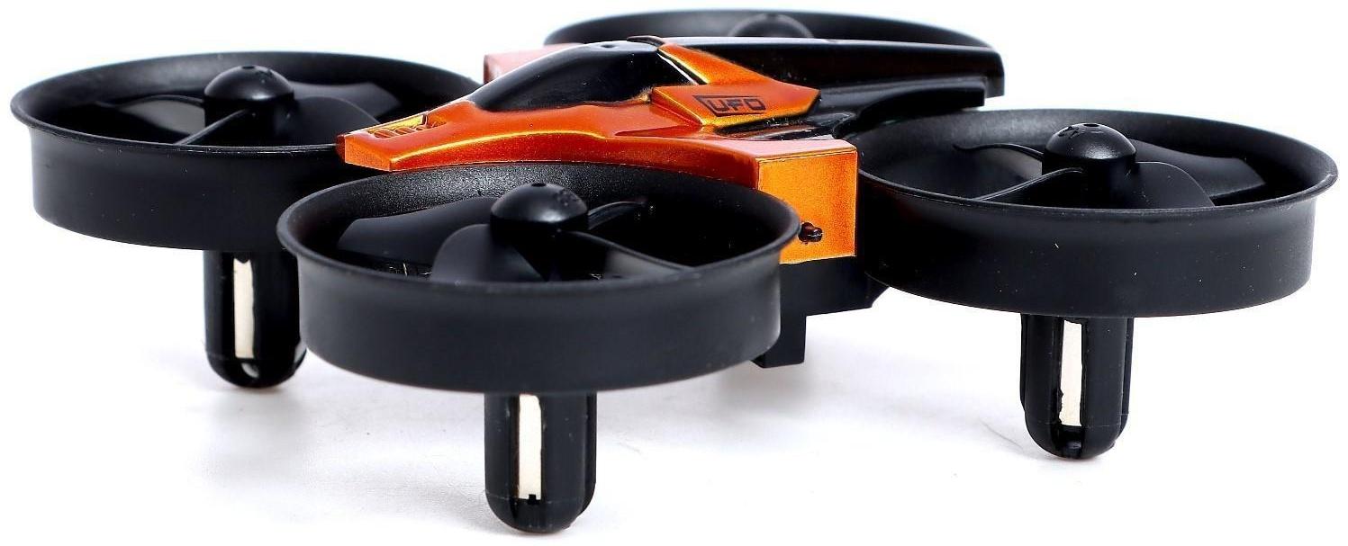 Квадрокоптер радиоуправляемый Flashdrone, работает от аккумулятора, цвет оранжевый