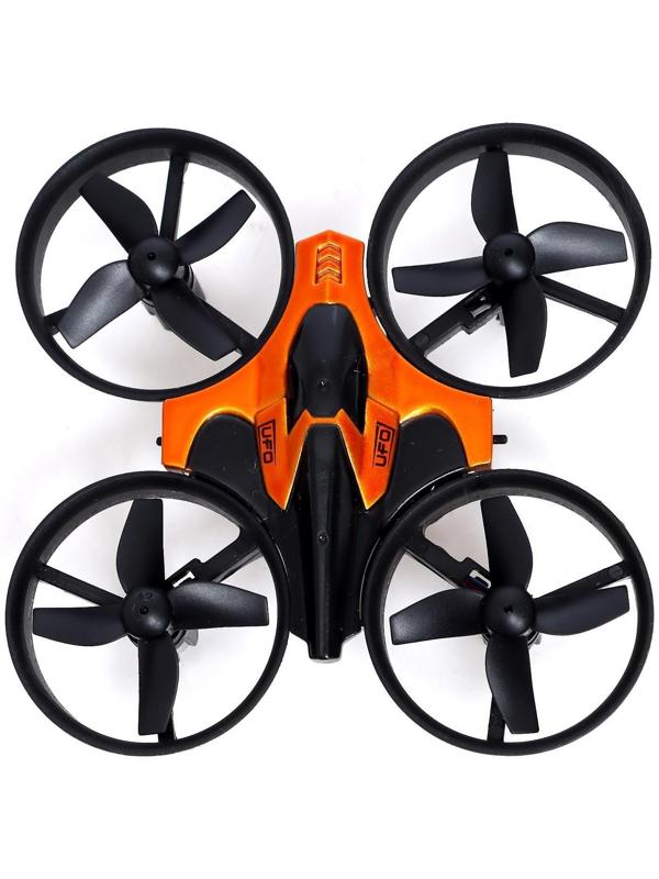 Квадрокоптер радиоуправляемый Flashdrone, работает от аккумулятора, цвет оранжевый