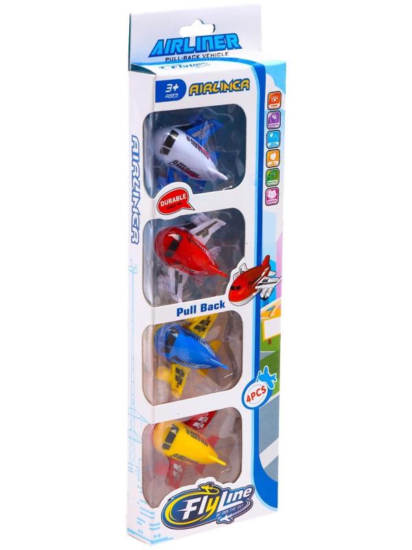 Набор инерционных самолетов «Авиалинии», 4 штуки