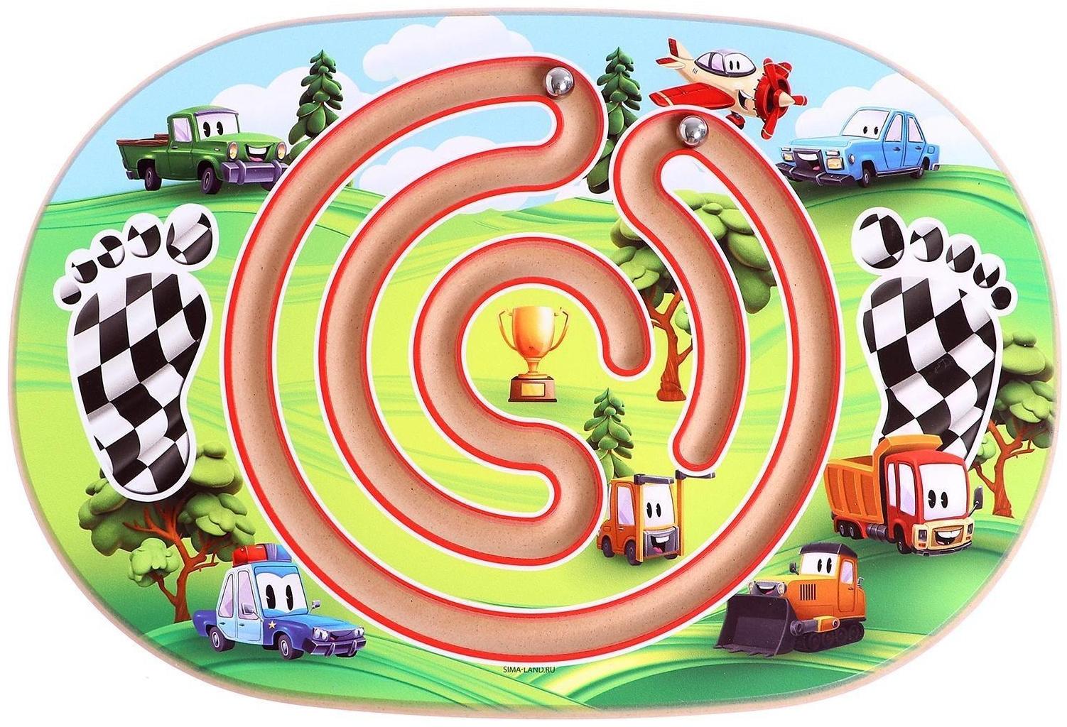 Балансир детский «Гонки», с лабиринтом