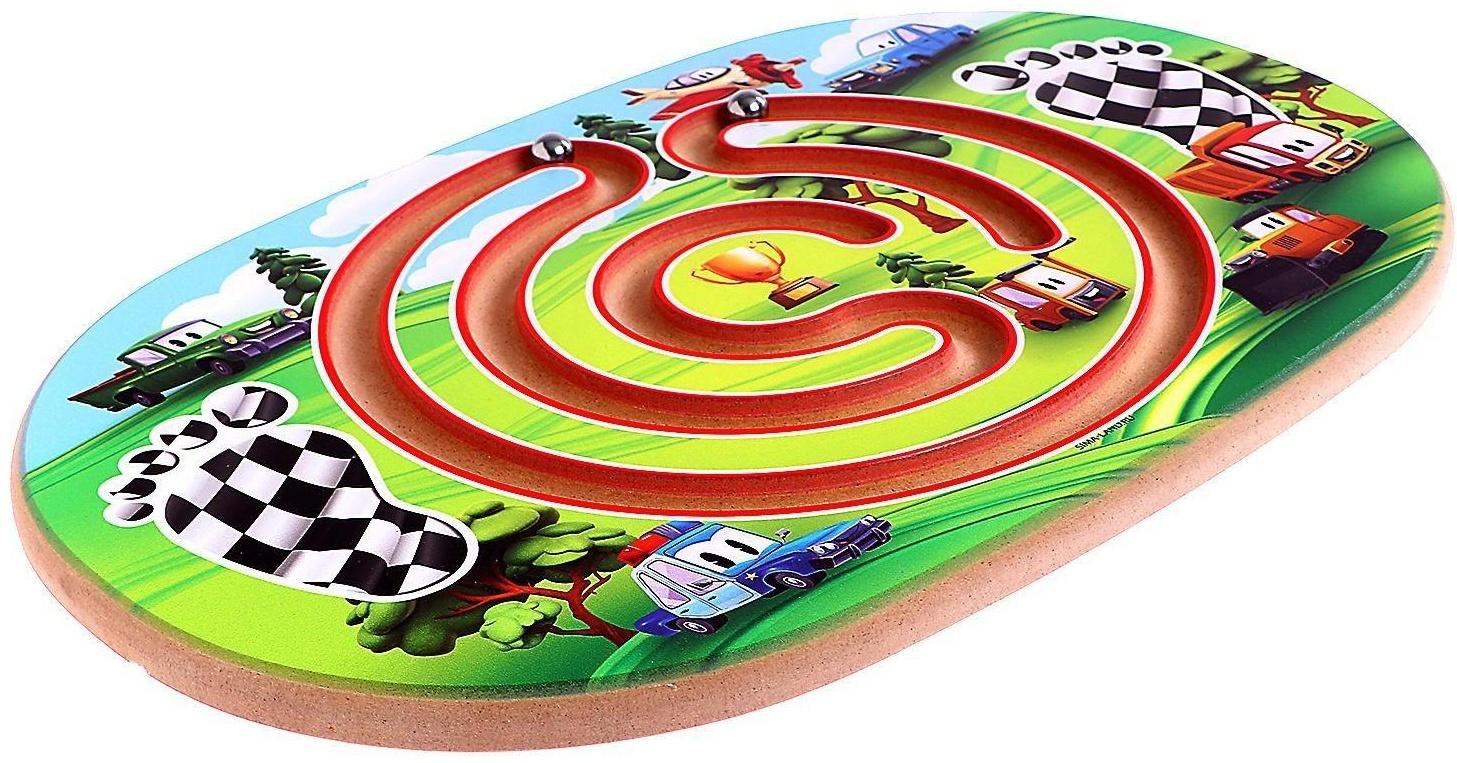 Балансир детский «Гонки», с лабиринтом