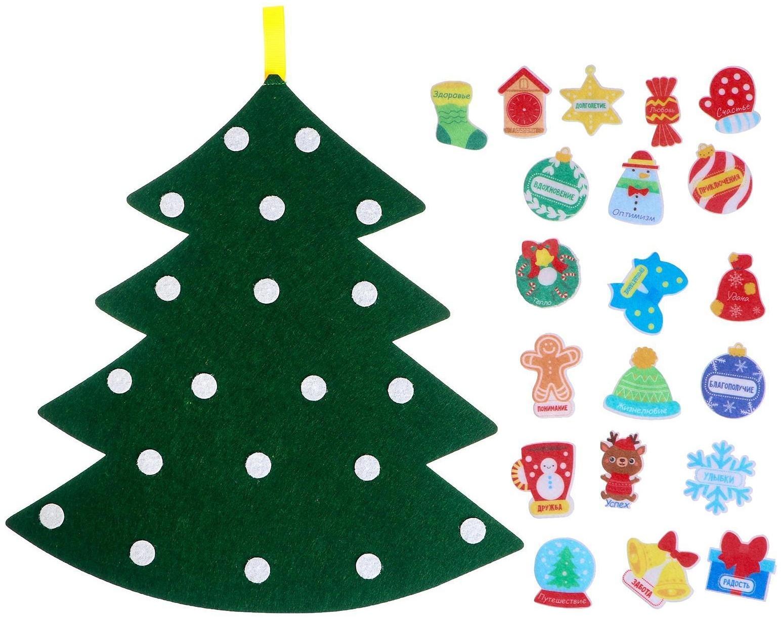 Игровой набор из фетра «Предсказания от ёлочки»