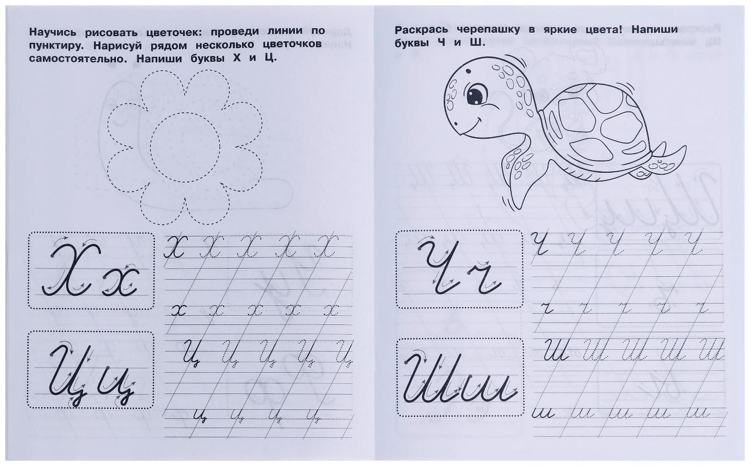 Рабочая тетрадь дошкольника «Курсивные буквы», М.А. Жукова, прописи-тренажер