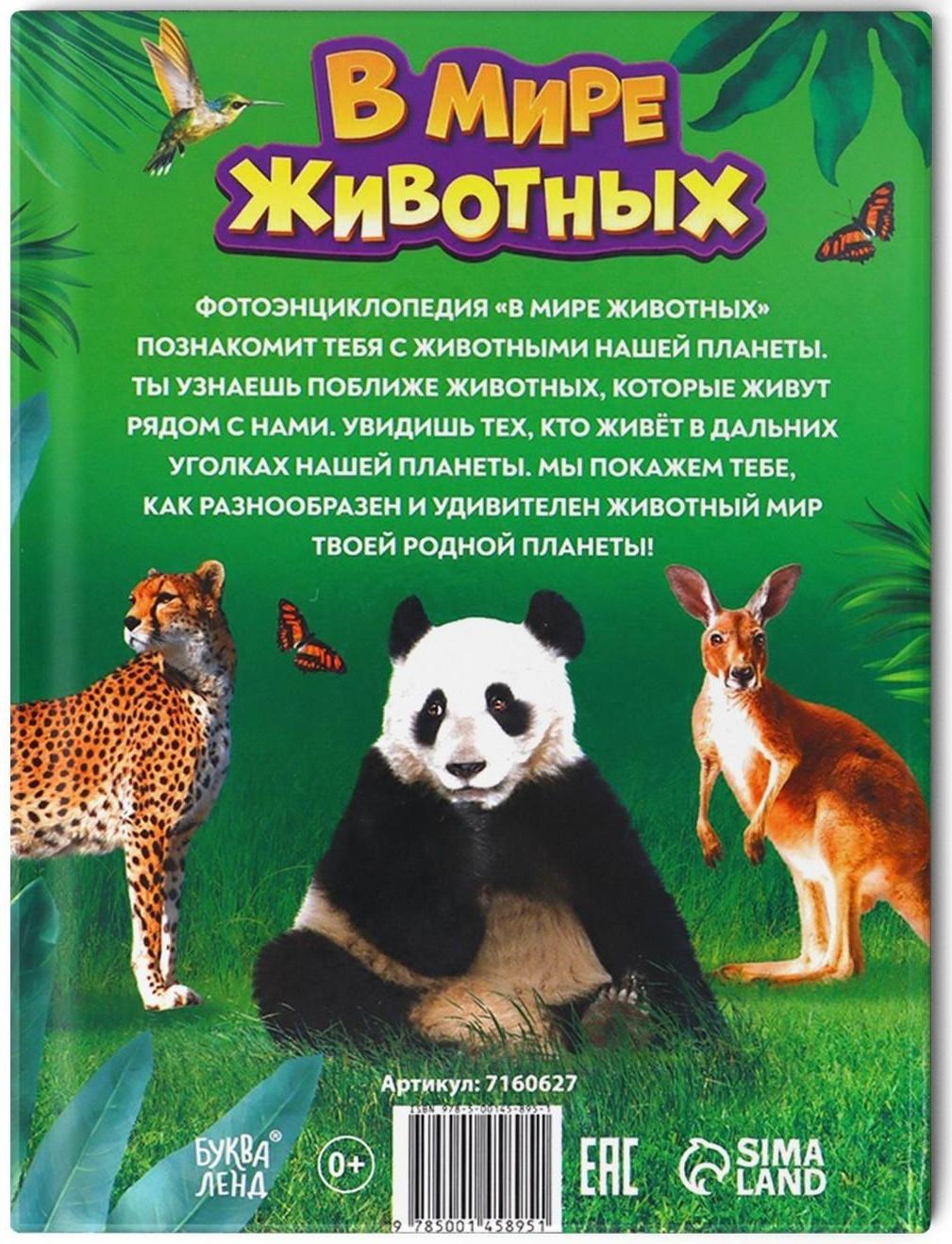 Фотоэнциклопедия для детей «В мире животных», 48 стр.