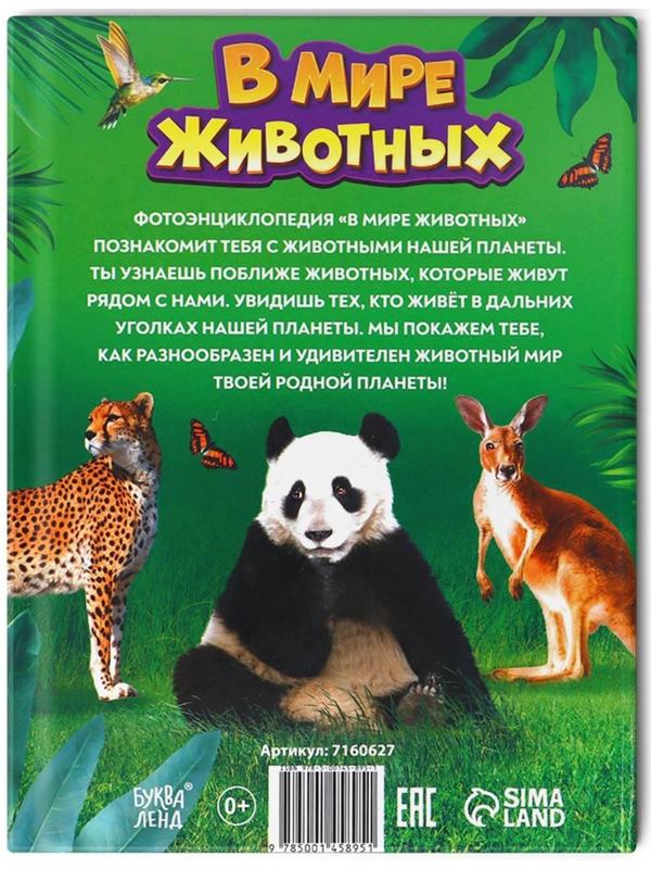 Фотоэнциклопедия для детей «В мире животных», 48 стр.