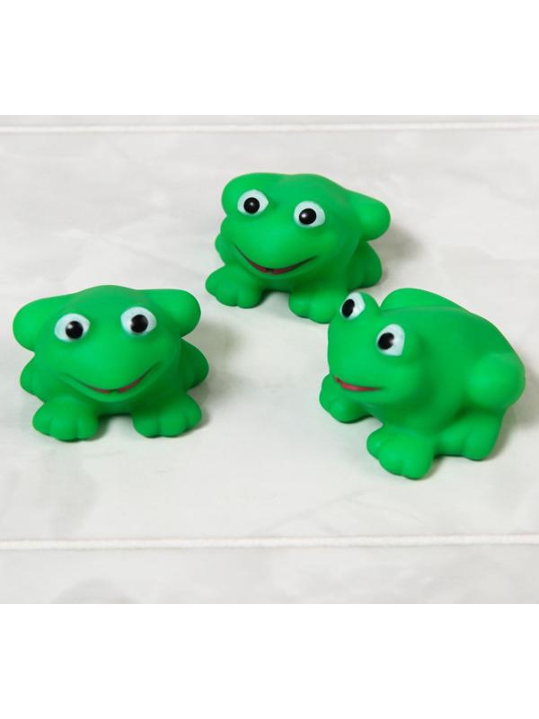 Набор игрушек для игры в ванне «Лягушка»: мыльница + игрушки 3 шт.