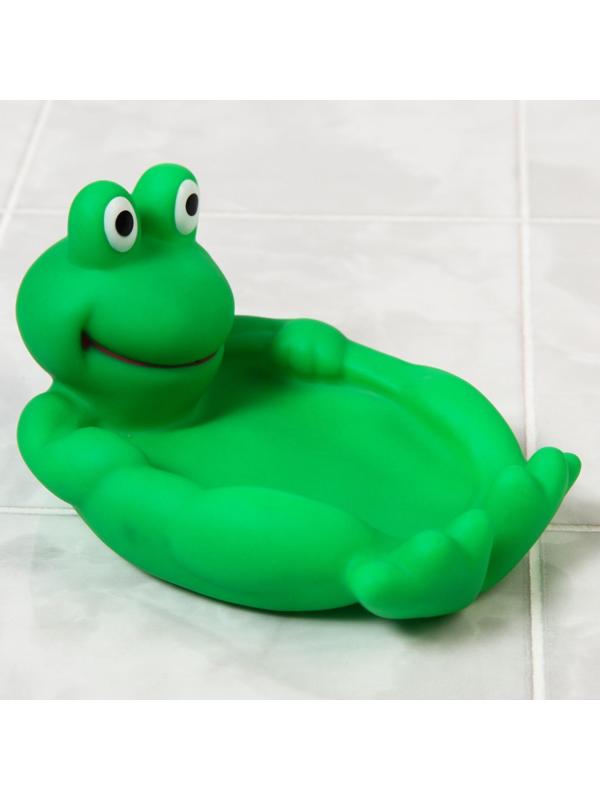 Набор игрушек для игры в ванне «Лягушка»: мыльница + игрушки 3 шт.