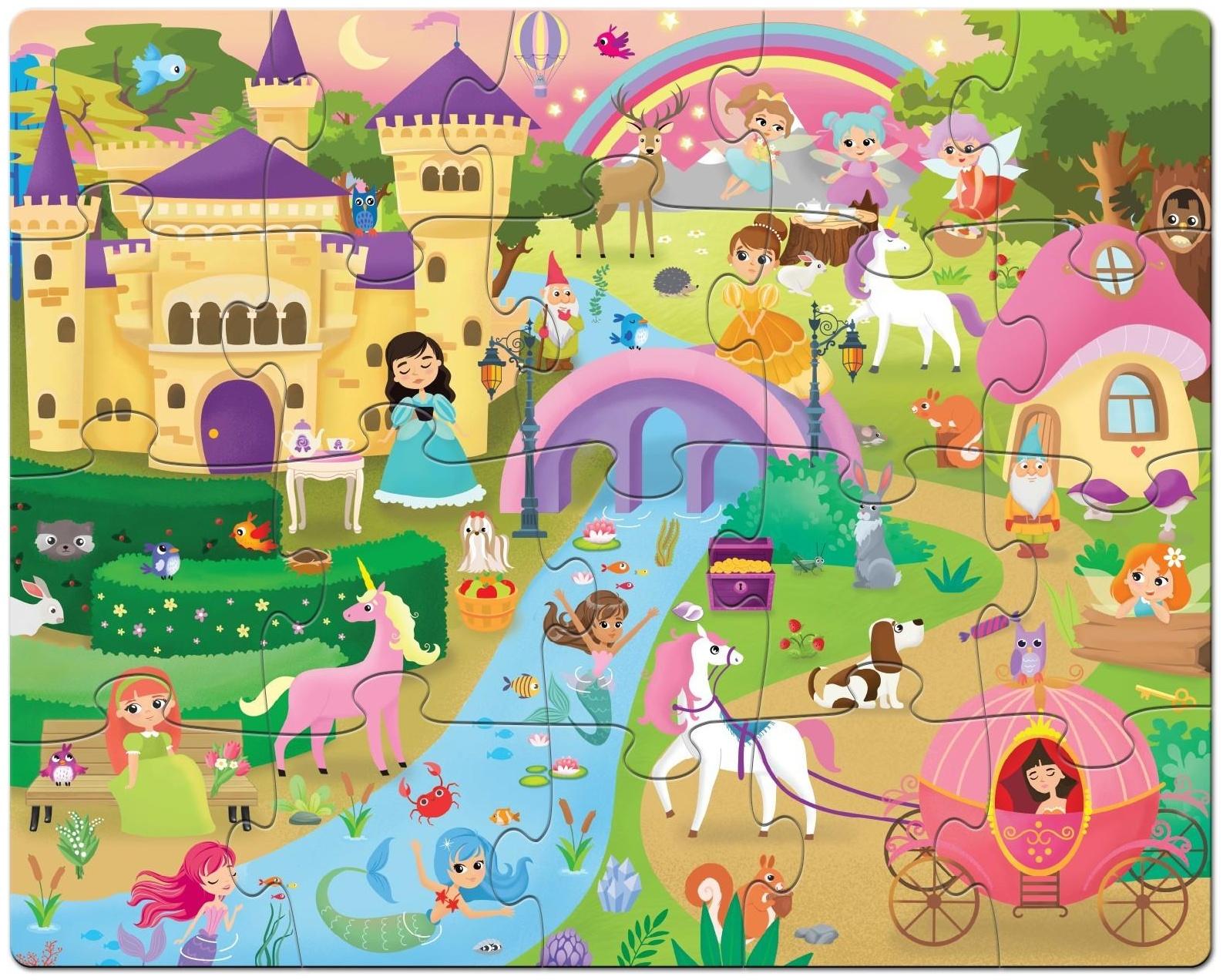 Напольный пазл «Заколдованный мир принцесс»