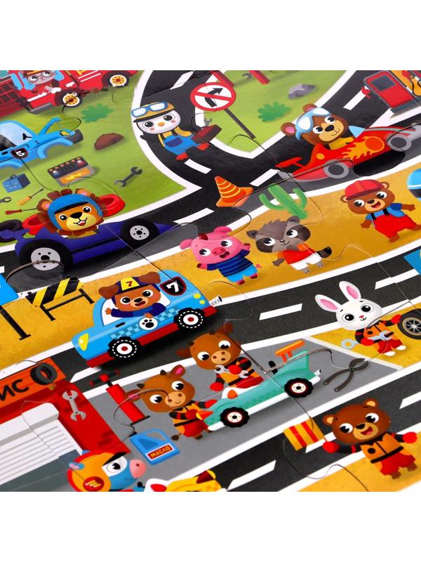 Напольный пазл «Гонки на виражах»