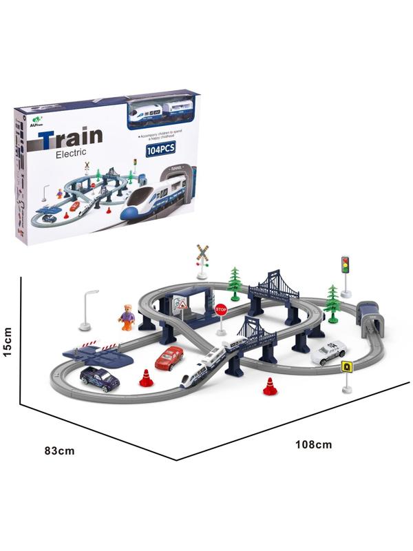 Железная дорога «Экспресс», работает от батареек, 104 элемента