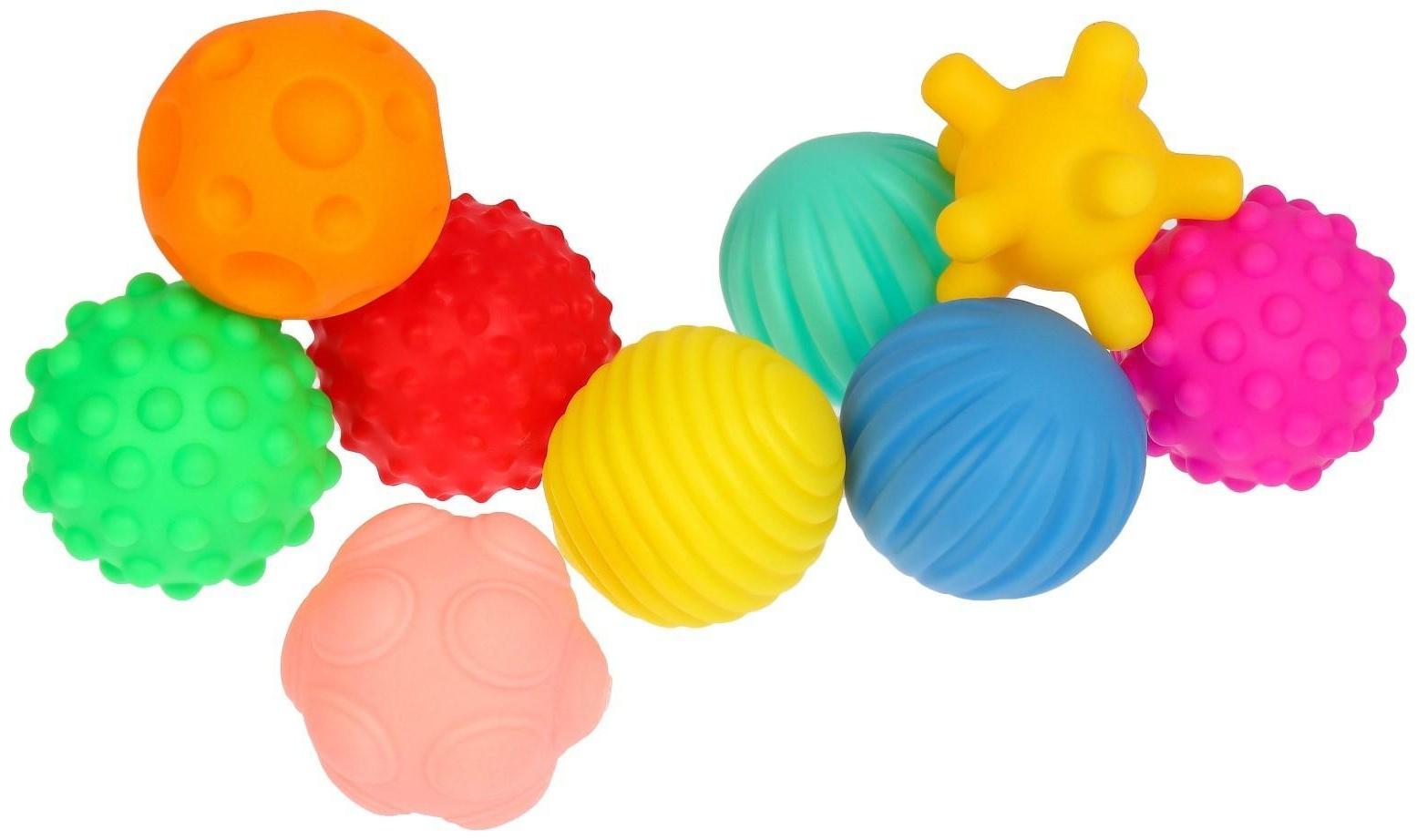 Подарочный набор развивающих, тактильных мячиков «Адвент-календарь» 9 шт., новогодняя подарочная упаковка