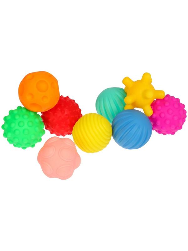 Подарочный набор развивающих, тактильных мячиков «Адвент-календарь» 9 шт., новогодняя подарочная упаковка