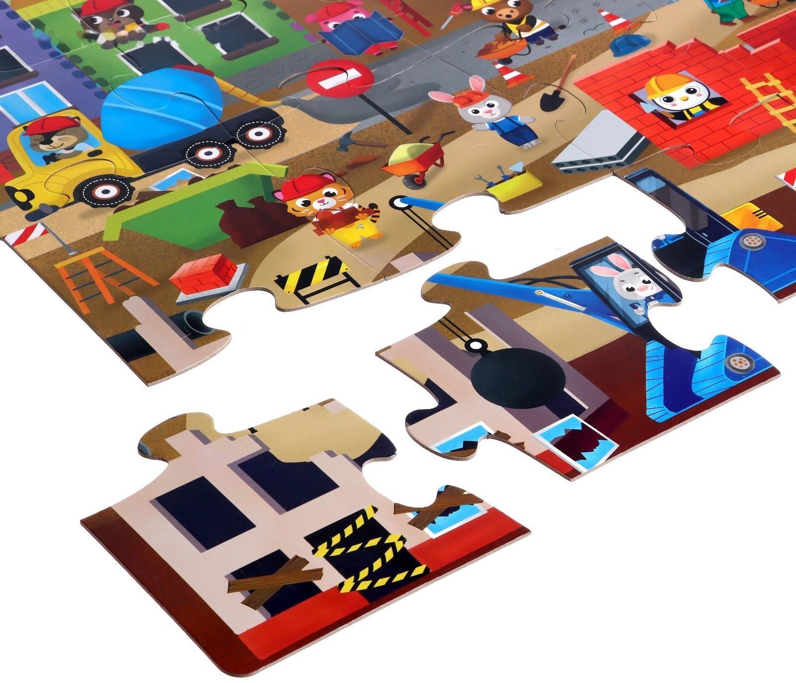 Напольный пазл «Большая стройка»