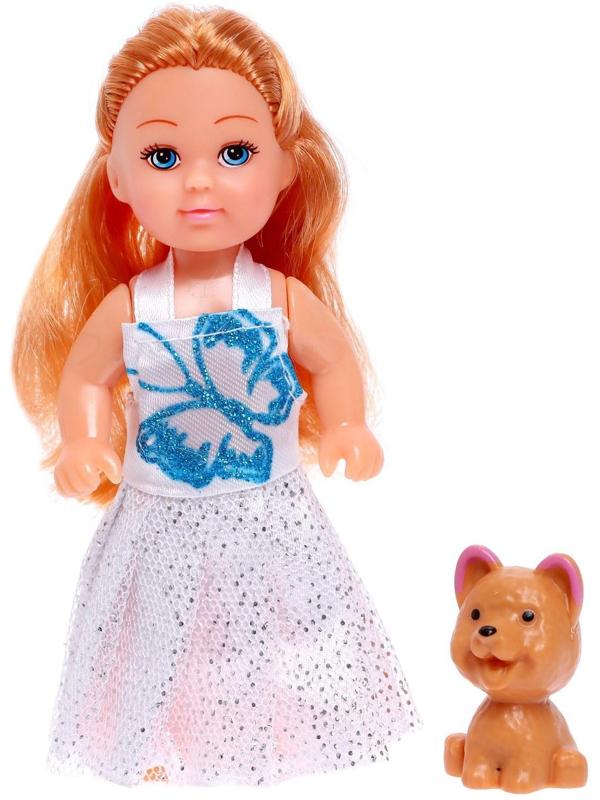 Кукла малышка «София» в платье, с питомцем, МИКС