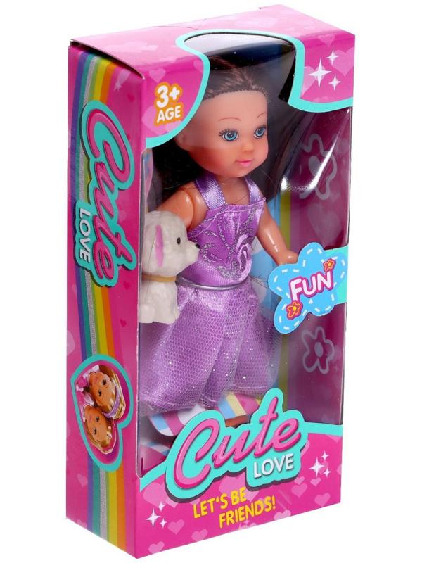 Кукла малышка «София» в платье, с питомцем, МИКС