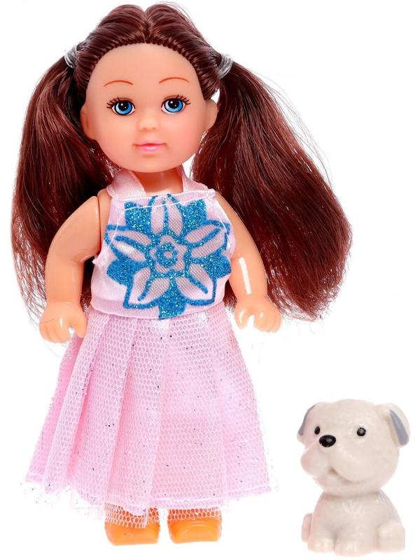 Кукла малышка «София» в платье, с питомцем, МИКС