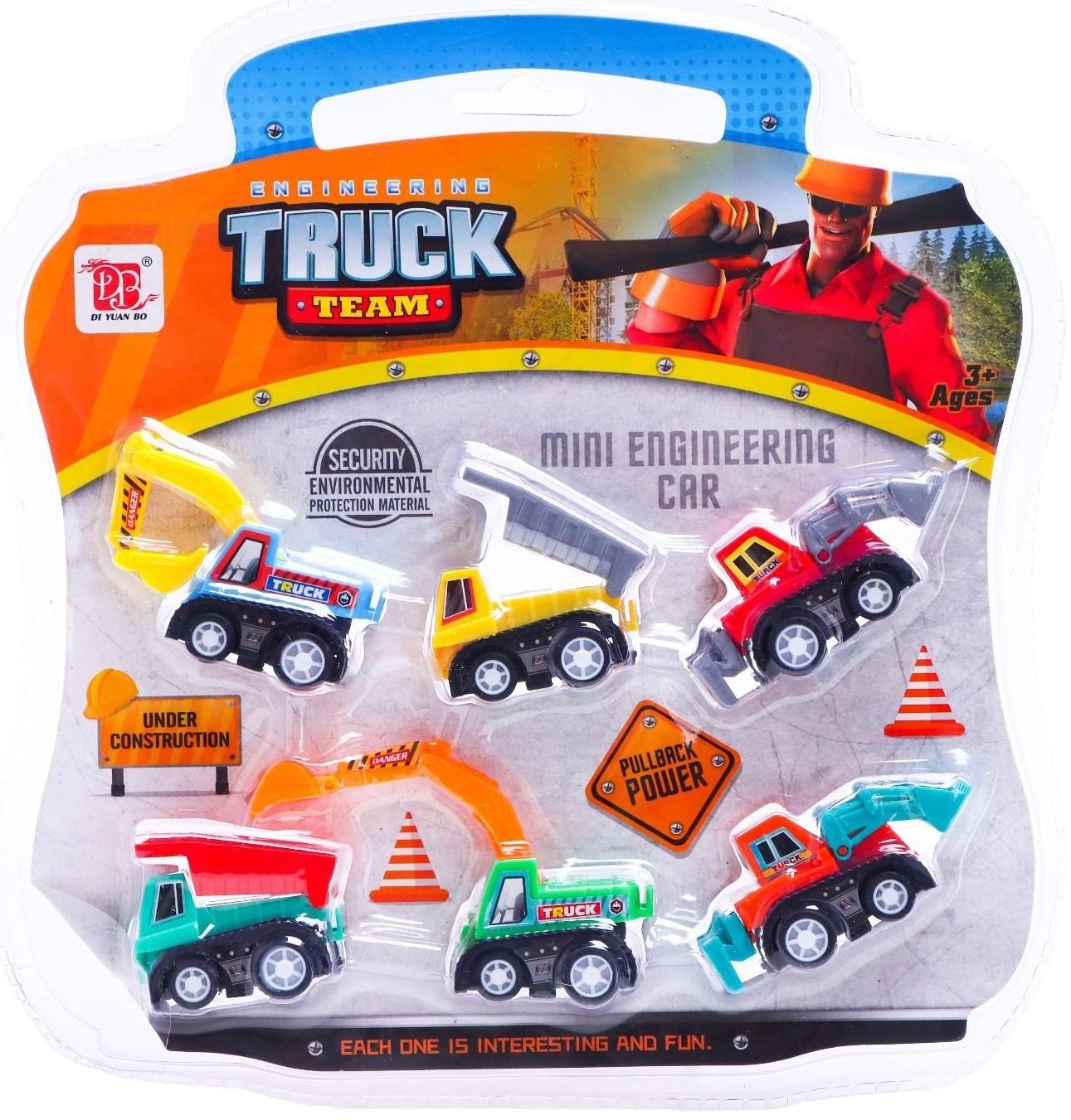 Набор инерционных машин «Строительная техника», 6 штук