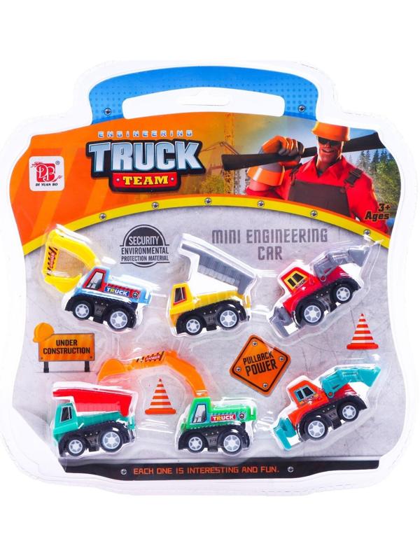 Набор инерционных машин «Строительная техника», 6 штук