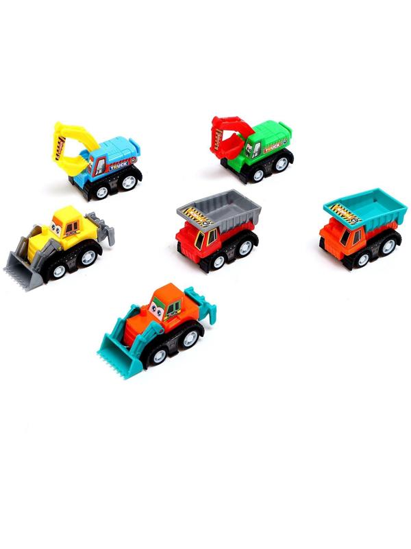 Набор инерционных машин «Строительная техника», 6 штук