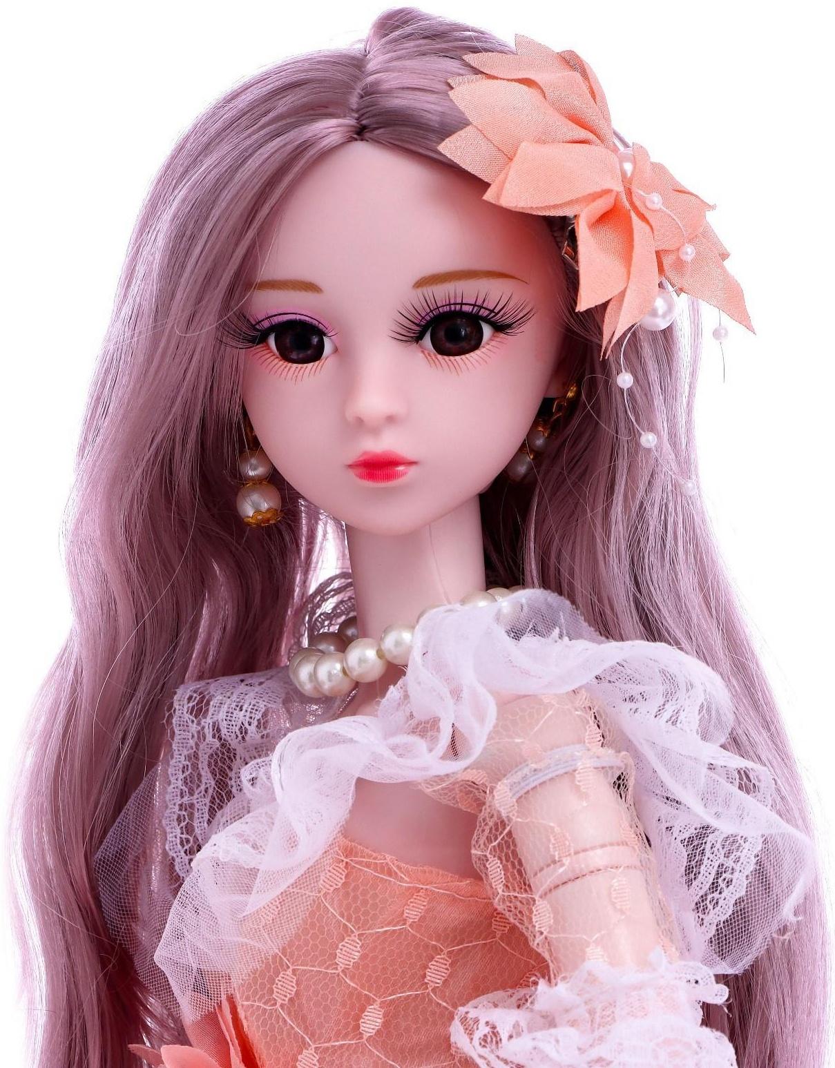 Кукла интерактивная шарнирная «Оля» в платье, с пультом