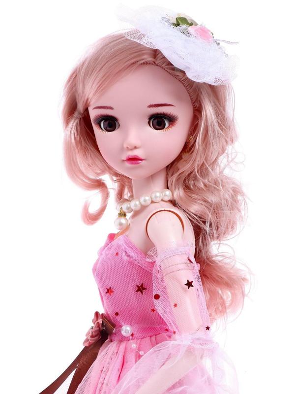 Кукла интерактивная шарнирная «Оля» в платье, с пультом