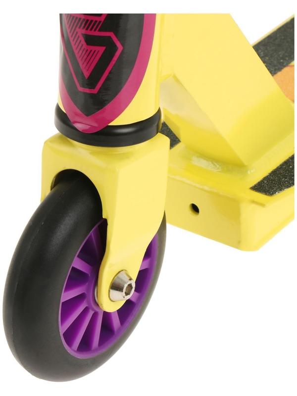 Самокат-снегокат зимний трюковой 2 в 1, цвет жёлтый