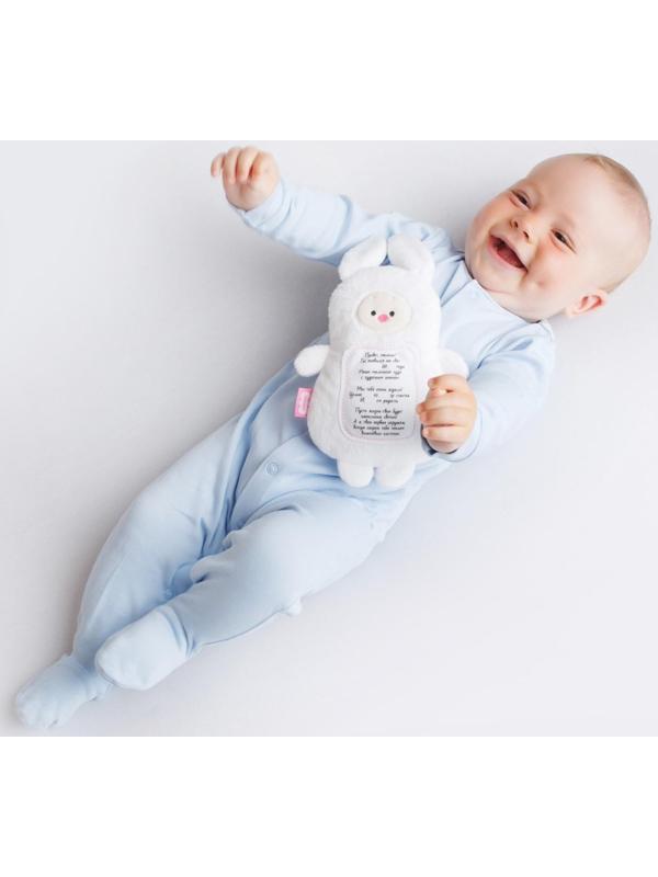 Мягкая игрушка 3 в 1 «Зайка» с метрикой, с вишнёвыми косточками, 19,5 см