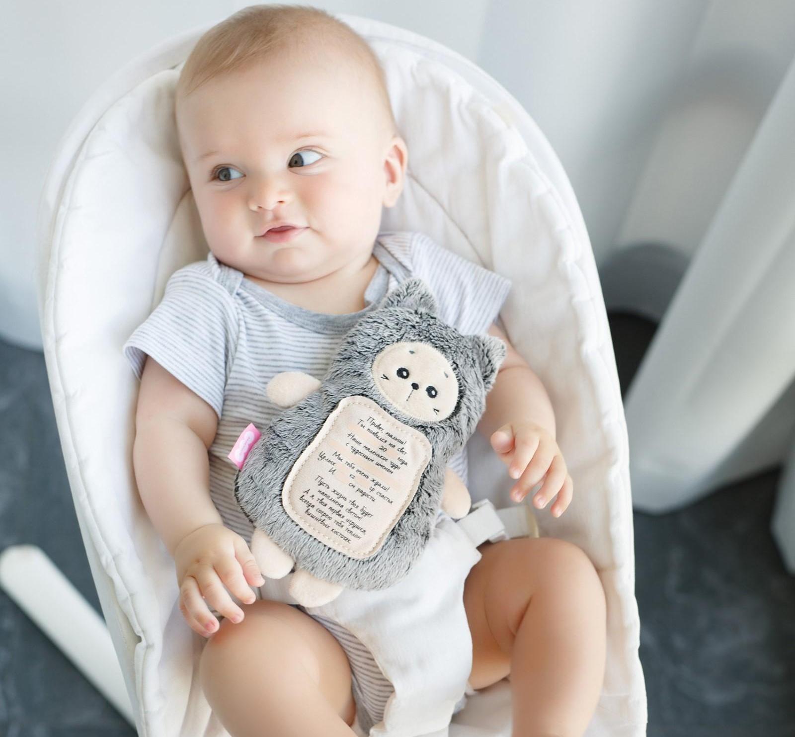 Мягкая игрушка 3 в 1 «Котёнок» с метрикой, с вишнёвыми косточками, 19,5 см