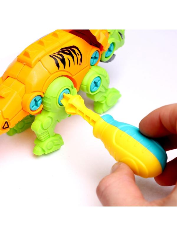 Конструктор винтовой «Стиракозавр», с отвёрткой, 26 деталей