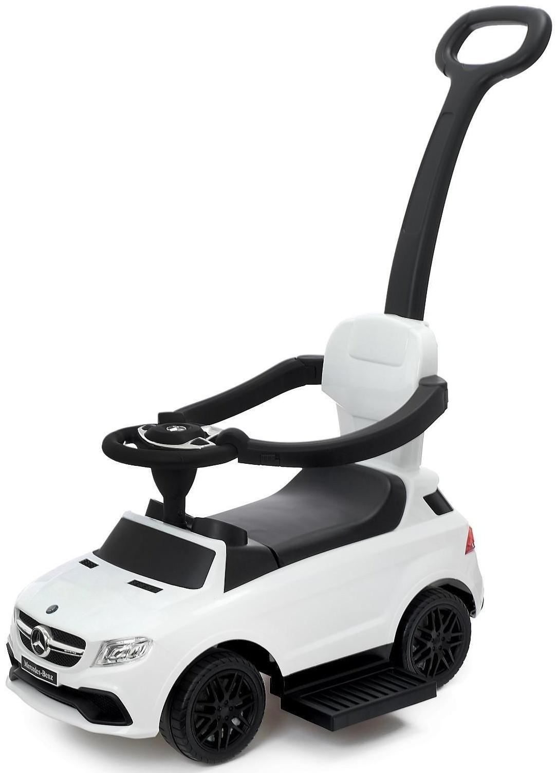 Толокар Mercedes-Benz AMG GLE 63, родительская ручка, звук, цвет белый