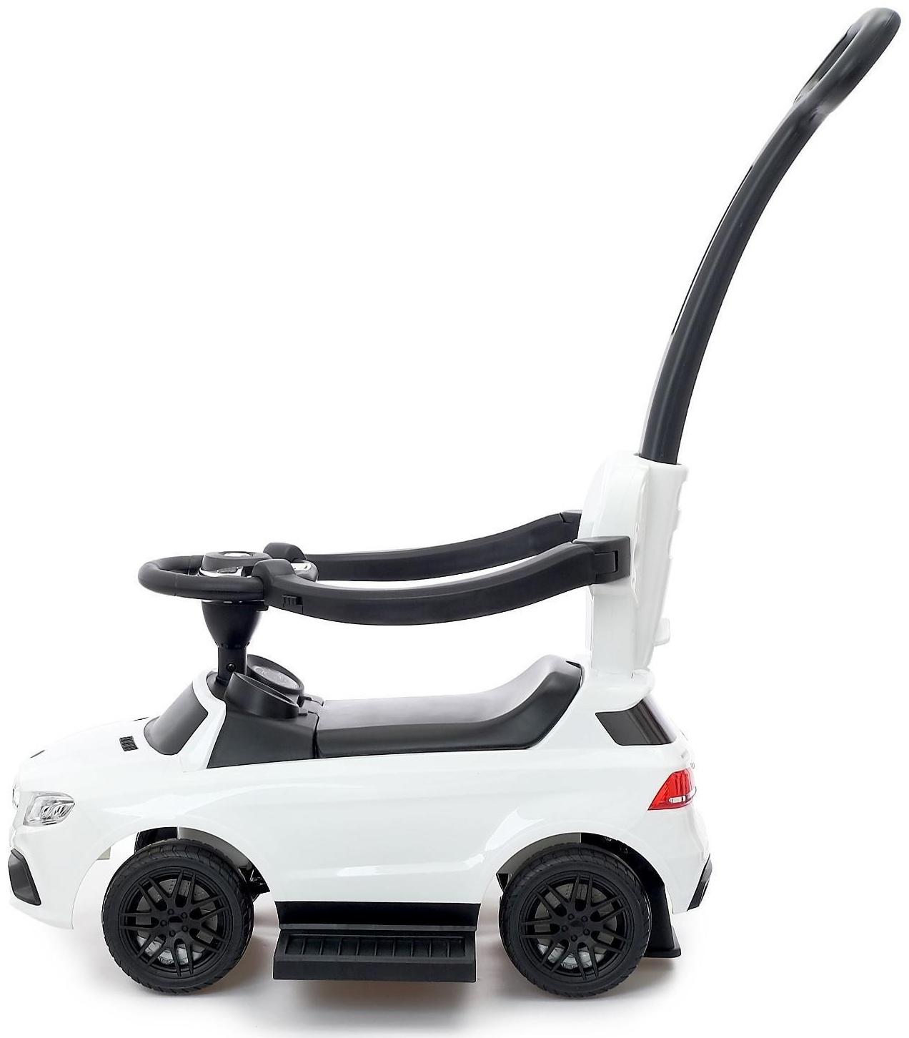 Толокар Mercedes-Benz AMG GLE 63, родительская ручка, звук, цвет белый