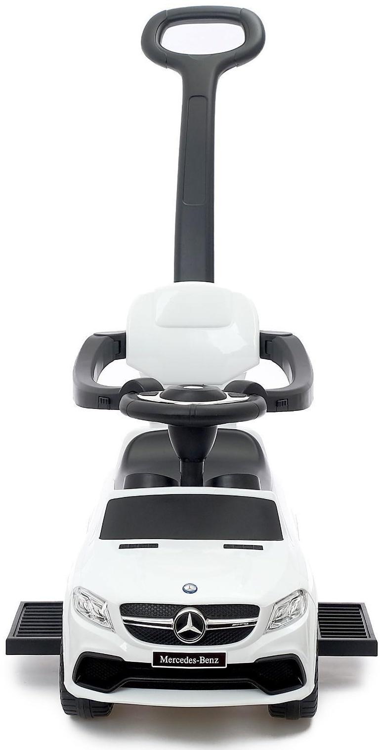 Толокар Mercedes-Benz AMG GLE 63, родительская ручка, звук, цвет белый