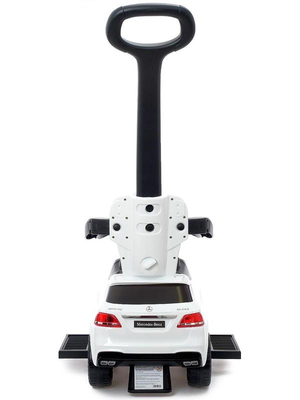 Толокар Mercedes-Benz AMG GLE 63, родительская ручка, звук, цвет белый