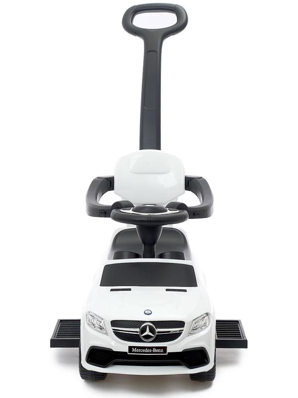 Толокар Mercedes-Benz AMG GLE 63, родительская ручка, звук, цвет белый