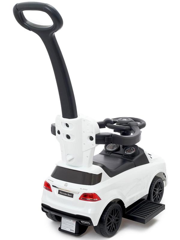 Толокар Mercedes-Benz AMG GLE 63, родительская ручка, звук, цвет белый