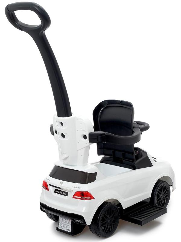 Толокар Mercedes-Benz AMG GLE 63, родительская ручка, звук, цвет белый