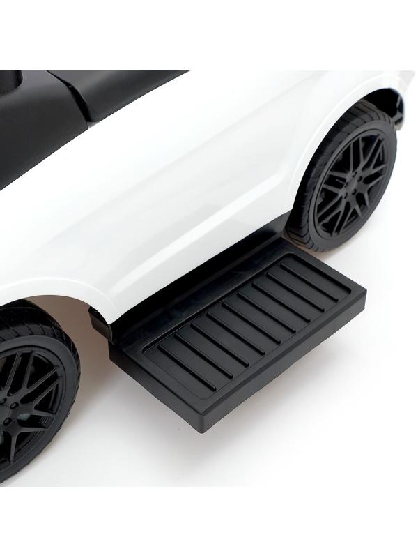 Толокар Mercedes-Benz AMG GLE 63, родительская ручка, звук, цвет белый