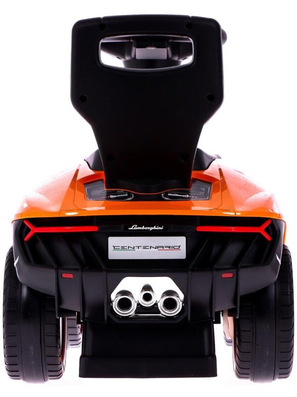 Толокар Lamborghini Centenario, колеса из PVC, цвет оранжевый